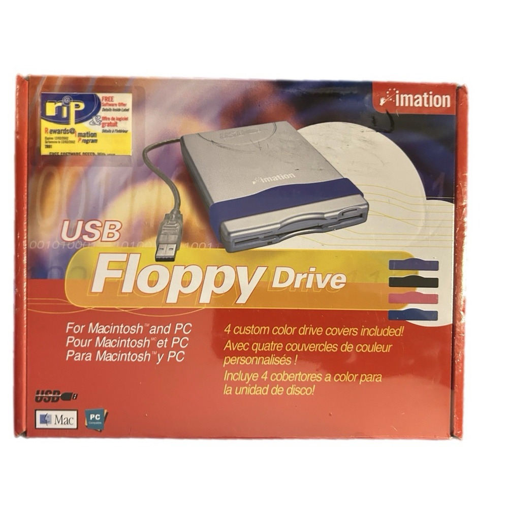 Vintage 2003 New NOS Imation USB Floppy‎ Drive Sealed PC / Mac